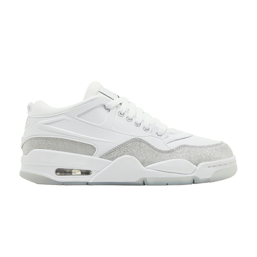 ナイキ 銀色 シルバー 白色 ホワイト エアジョーダン 'WHITE GLITTER' スニーカー レディース AIR JORDAN WMNS AIR JORDAN 4 RM SILVER / WHITE METALLIC SILVER｜スニケス