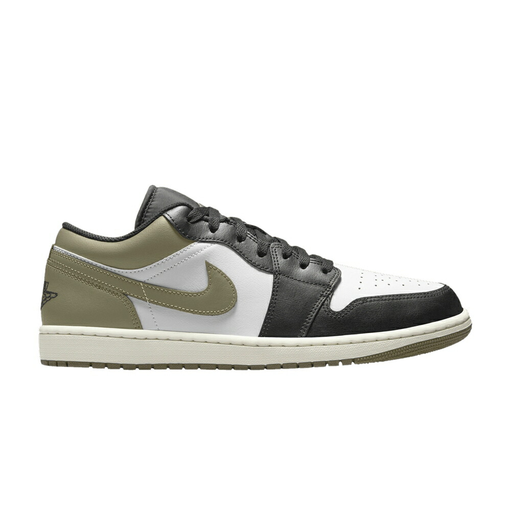 ナイキ 黒色 ブラック オリーブ 白色 ホワイト エアジョーダン 'BLACK OLIVE' スニーカー メンズ AIR JORDAN AIR JORDAN 1 LOW TOE MEDIUM / BLACK MEDIUM OLIVE WHITE