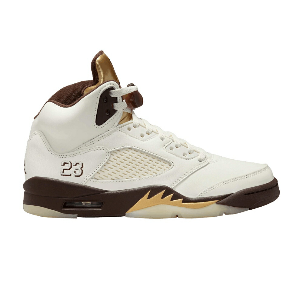 ナイキ ゴールド エアジョーダン \u0027GOLDEN TICKET\u0027 スニーカー レディース AIR JORDAN WMNS AIR JORDAN 5 RETRO / EARTH METALLIC GOLD SAIL MUSLIN
