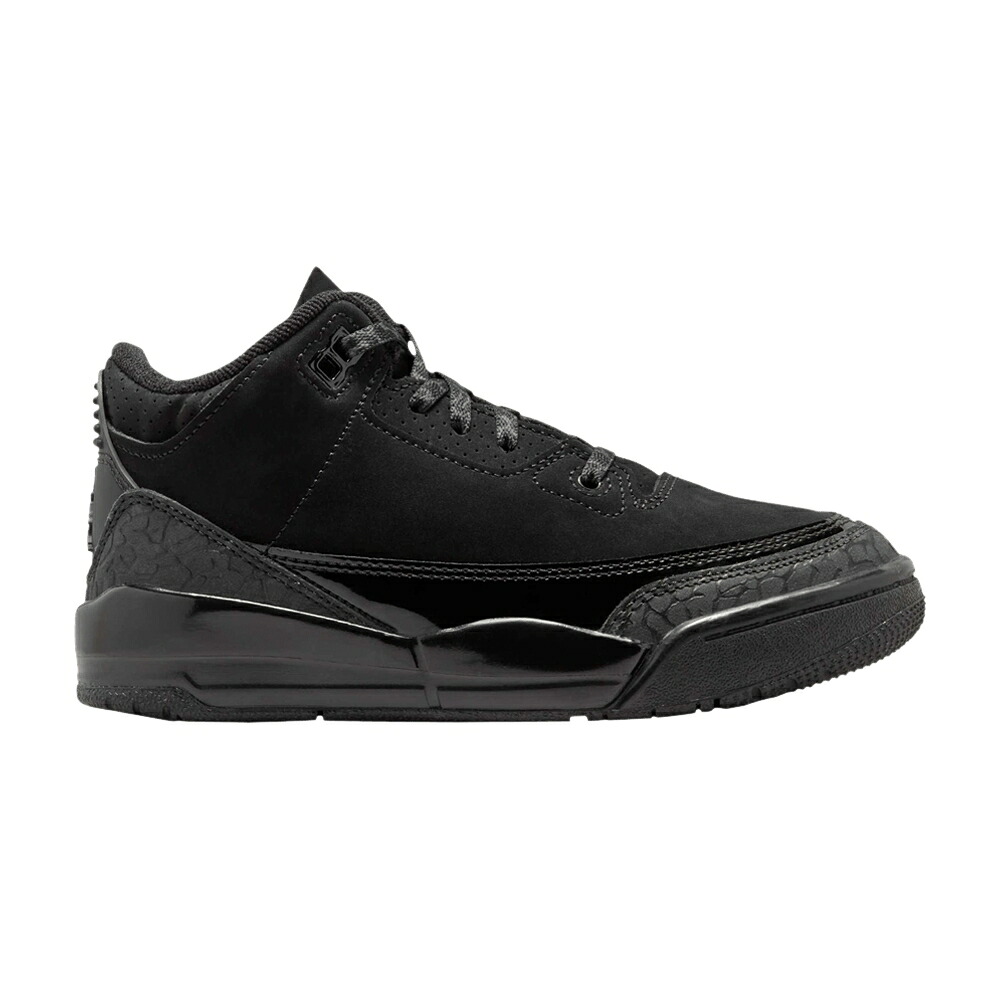 ナイキ 黒色 ブラック チャコール エアジョーダン 'BLACK CAT' ジュニア キッズ AIR JORDAN AIR JORDAN 3 RETRO PS 2025 / BLACK DARK CHARCOAL BLACK ベビー マタニティ スニーカー