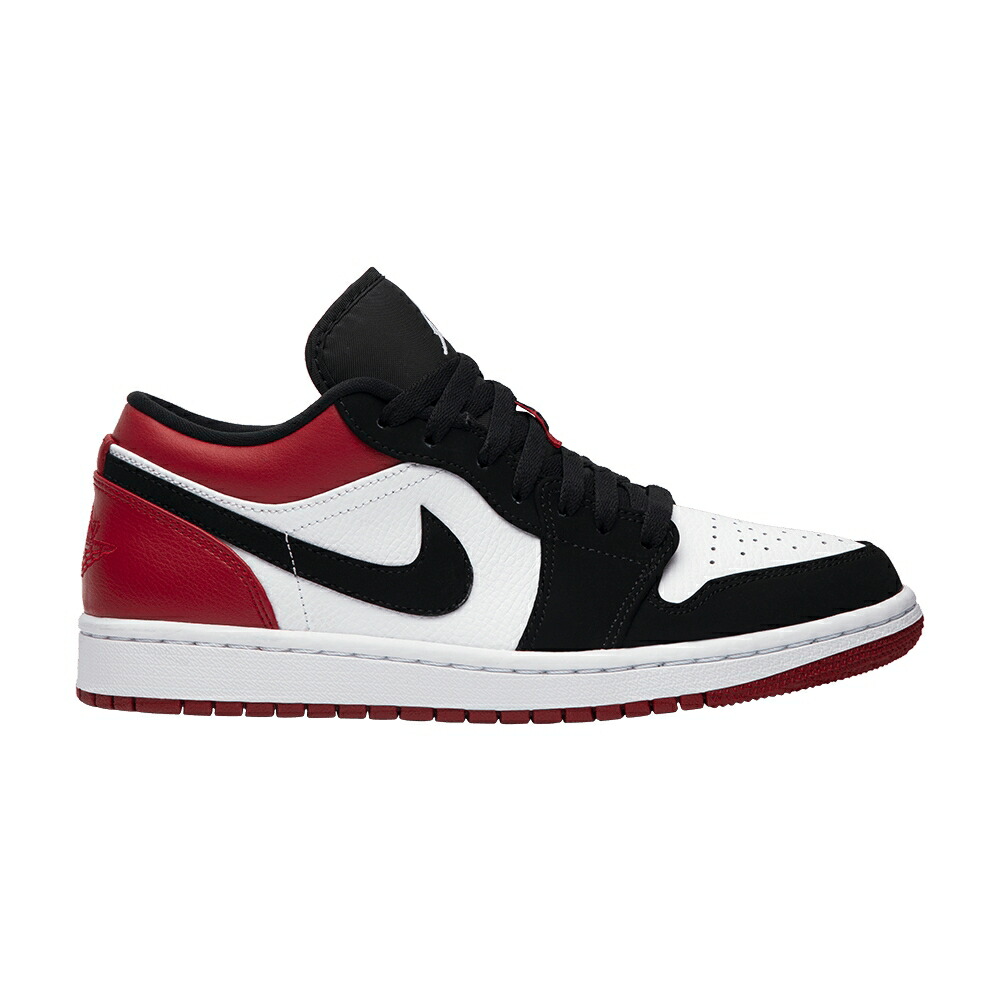ナイキ 白色 ホワイト 黒色 ブラック 赤 レッド エアジョーダン BLACK TOE スニーカー メンズ AIR JORDAN AIR JORDAN 1 LOW / WHITE BLACK GYM RED