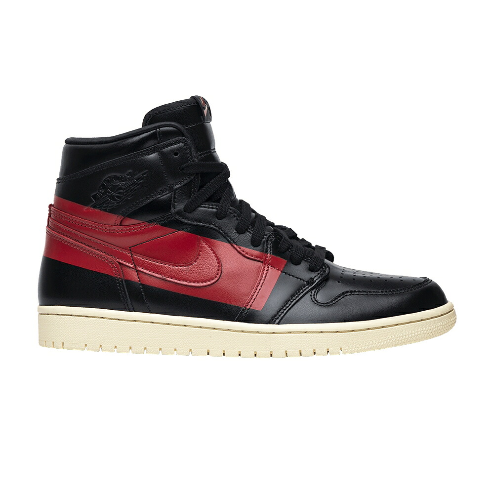 ナイキ ご機嫌 黒いこと 黒いこと 赤 赤いこと エアジョーダン \u0027COUTURE\u0027 スニーカー メンズ AIR JORDAN AIR JORDAN 1 RETRO HIGH OG / BLACK UNIVERSITY RED MUSLIN
