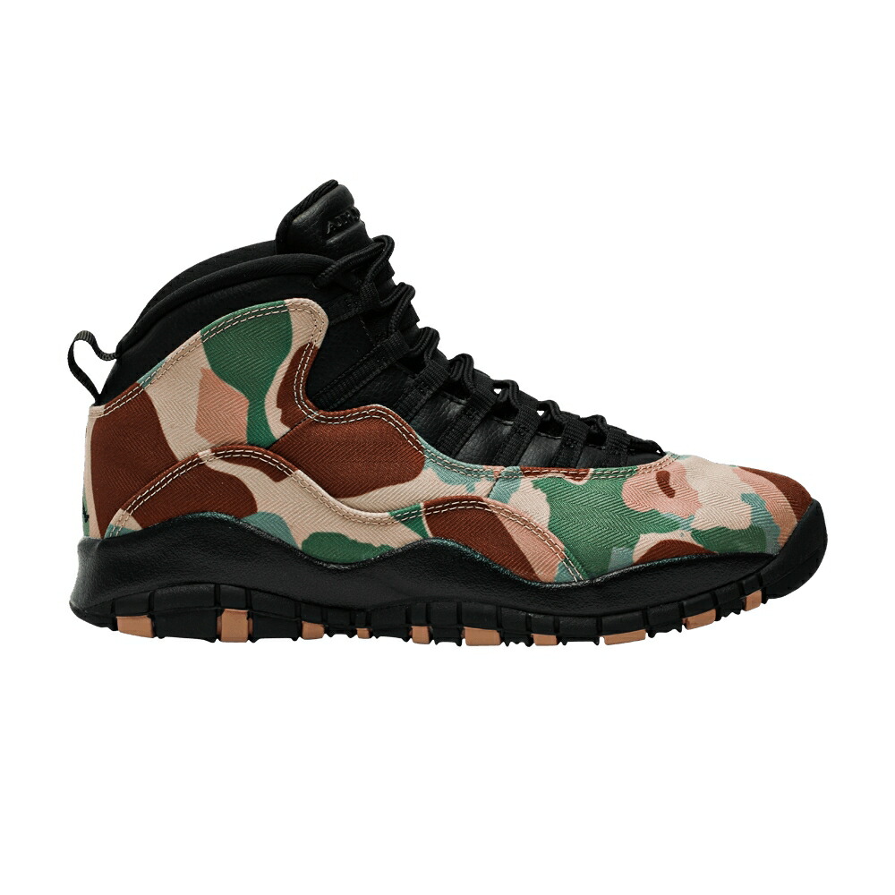 ナイキ 黒いこと 黒いこと エアジョーダン \u0027DESERT CAMO\u0027 スニーカー メンズ AIR JORDAN AIR JORDAN 10 RETRO / BLACK CLAY