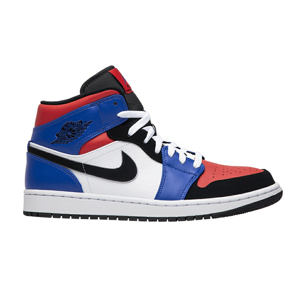 ナイキ ミッド 白いこと 白いこと エアジョーダン \u0027TOP 3\u0027 スニーカー メンズ AIR JORDAN AIR JORDAN 1 RETRO MID / WHITE BLAC HYPER ROYAL