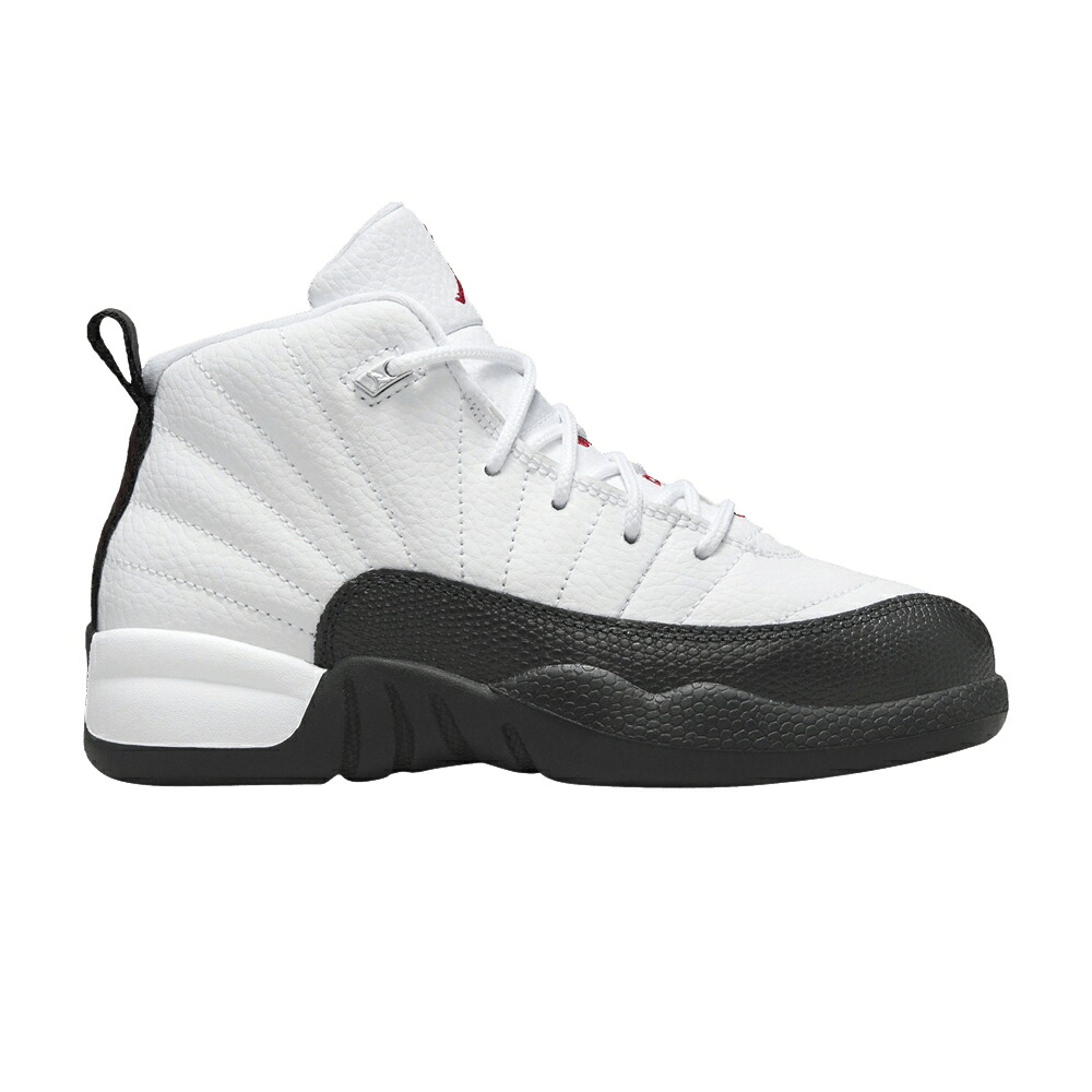 ナイキ 白色 ホワイト 赤 レッド 黒色 ブラック エアジョーダン 'TAXI FLIP' ジュニア キッズ AIR JORDAN AIR JORDAN 12 RETRO PS / WHITE GYM RED BLACK ベビー マタニティ スニーカー
