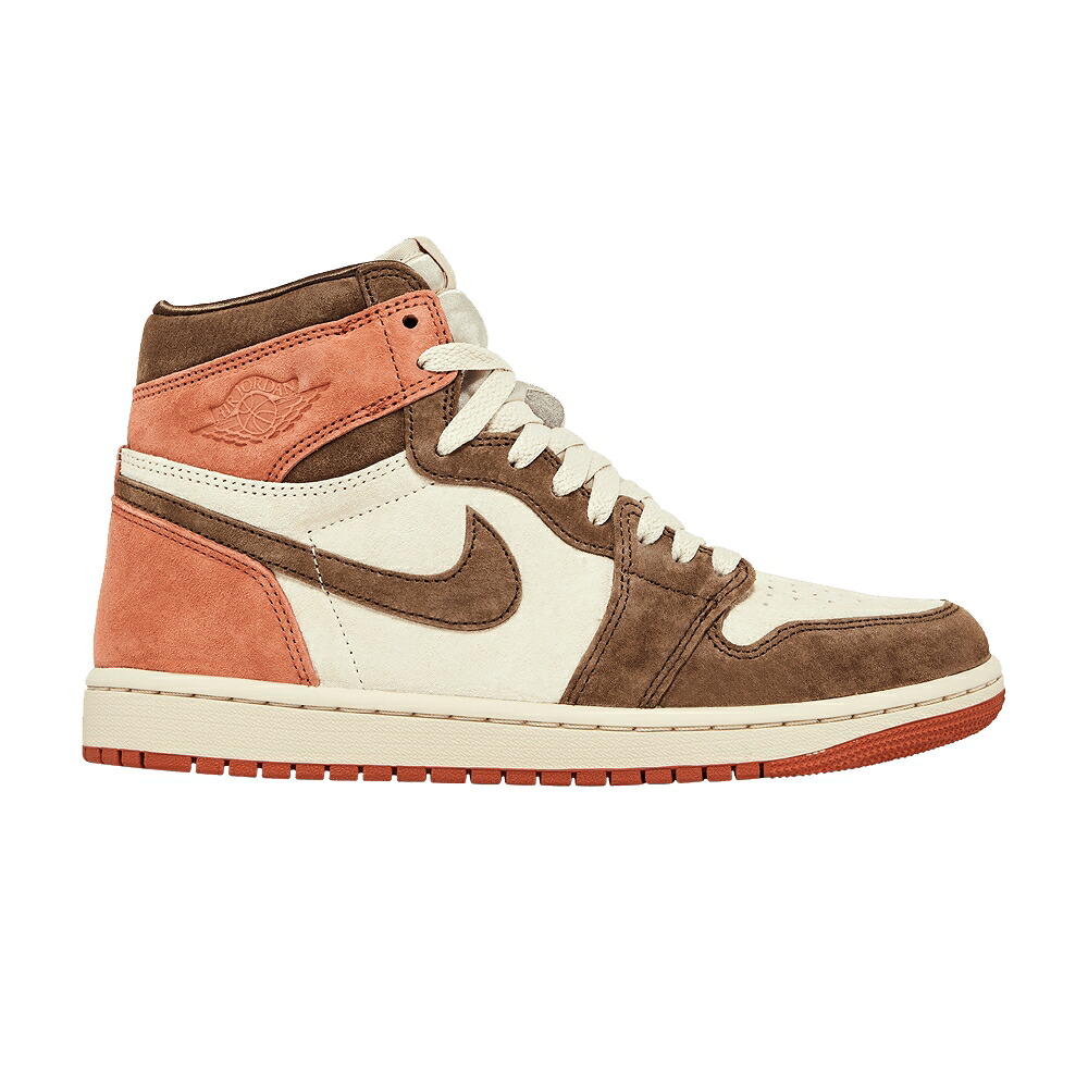 ナイキ 御機嫌 エアジョーダン \u0027DUSTED CLAY\u0027 スニーカー レディース AIR JORDAN WMNS AIR JORDAN 1 RETRO HIGH OG / CACAO WOW SANDDRIFT BURNT