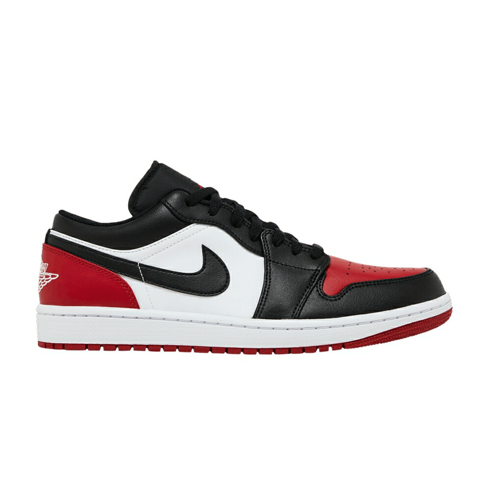 ナイキ 白色 ホワイト 赤 レッド 黒色 ブラック エアジョーダン BRED 2.0 スニーカー メンズ AIR JORDAN AIR JORDAN 1 LOW TOE / WHITE VARSITY RED WHITE BLACK