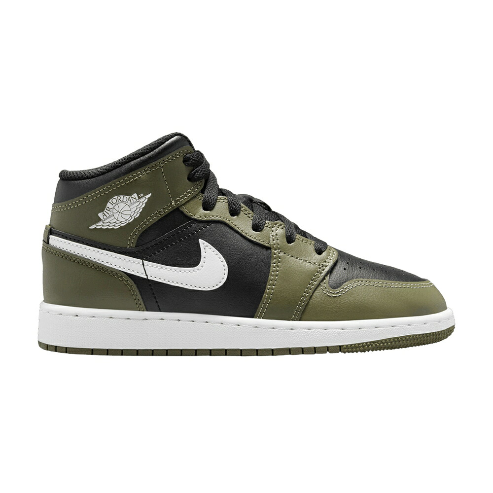 ナイキ ミッド 黒色 ブラック オリーブ 白色 ホワイト エアジョーダン 'MEDIUM OLIVE' ジュニア キッズ AIR JORDAN AIR JORDAN 1 MID GS / BLACK MEDIUM OLIVE WHITE ベビー マタニティ スニーカー 37,895円