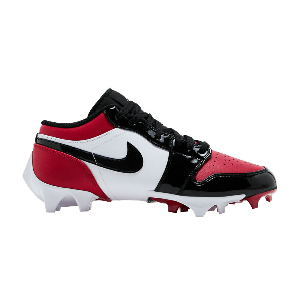 ナイキ 赤 レッド 黒色 ブラック 白色 ホワイト エアジョーダン 'BRED TOE' ベビー AIR JORDAN AIR JORDAN 1 LOW TD CLEAT / GYM RED BLACK WHITE