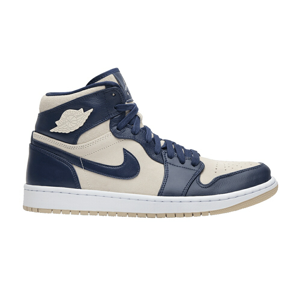 ナイキ ハイ 紺色 ネイビー クリーム 白色 ホワイト エアジョーダン NAVY CREAM スニーカー レディース AIR JORDAN WMNS AIR JORDAN 1 HIGH / MIDNIGHT NAVY LIGHT CREAM WHITE