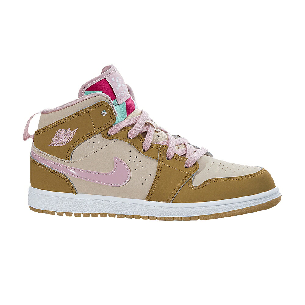 ナイキ ミッド ウィート サクラ色 エアジョーダン \u0027LOLA BUNNY\u0027 スニーカー メンズ AIR JORDAN AIR JORDAN 1 MID GP / WHEAT PINK GLAZE SHIMMER BLEAT
