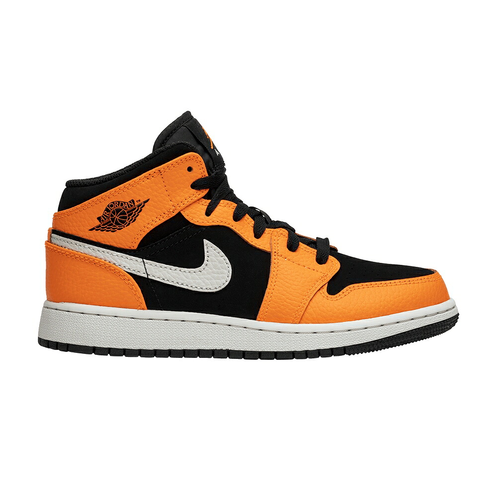 ナイキ ミッド 黒色 ブラック エアジョーダン 'ORANGE BLACK' ジュニア キッズ AIR JORDAN AIR JORDAN 1 RETRO MID GS / BLACK CONE LIGHT BONE ベビー マタニティ スニーカー
