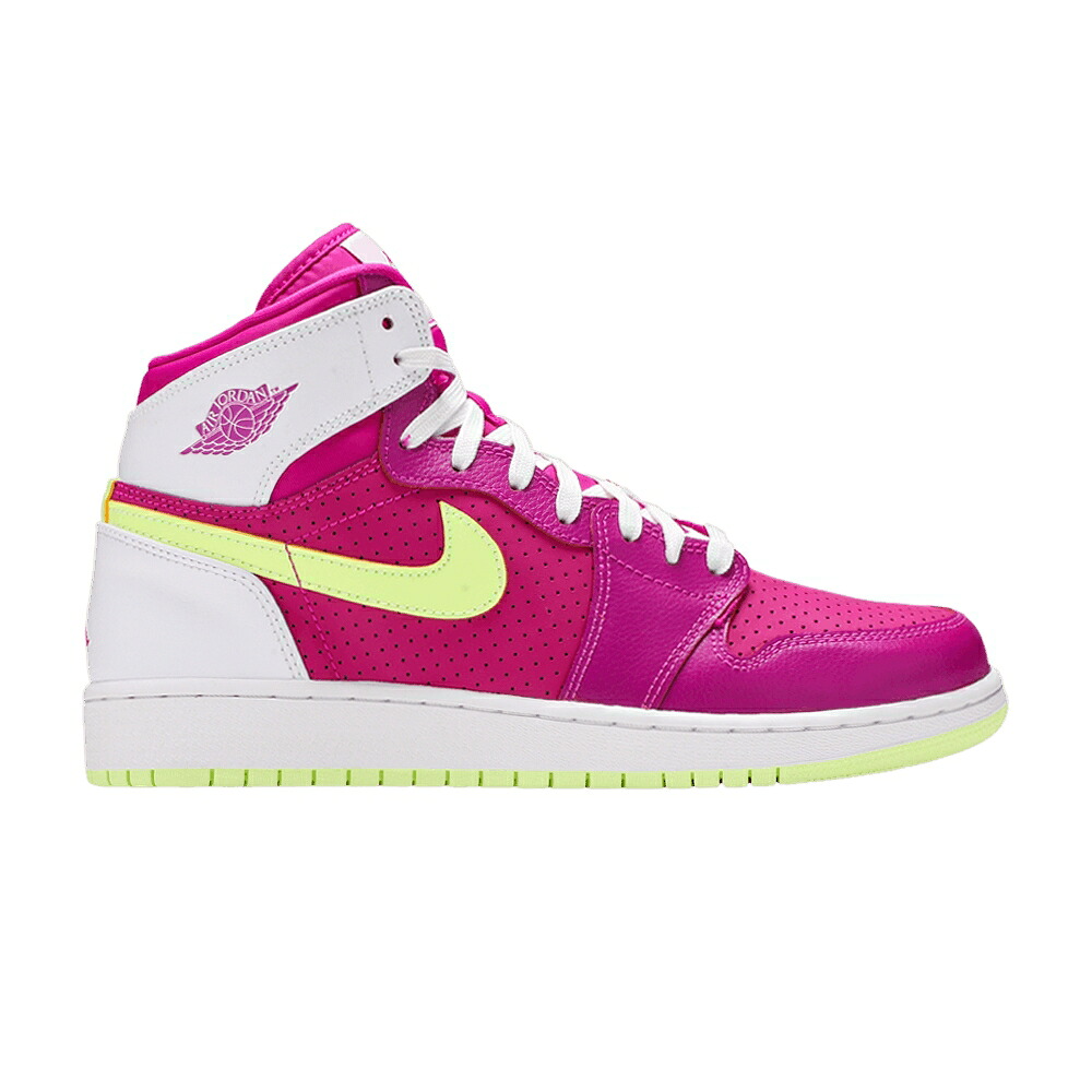 ナイキ ハイ ライム 白色 ホワイト エアジョーダン 'FUCHSIA FLASH' スニーカー メンズ AIR JORDAN AIR JORDAN 1 RETRO HIGH GG / FUCHSIA FLASH LIQUID LIME WHITE|スニケス