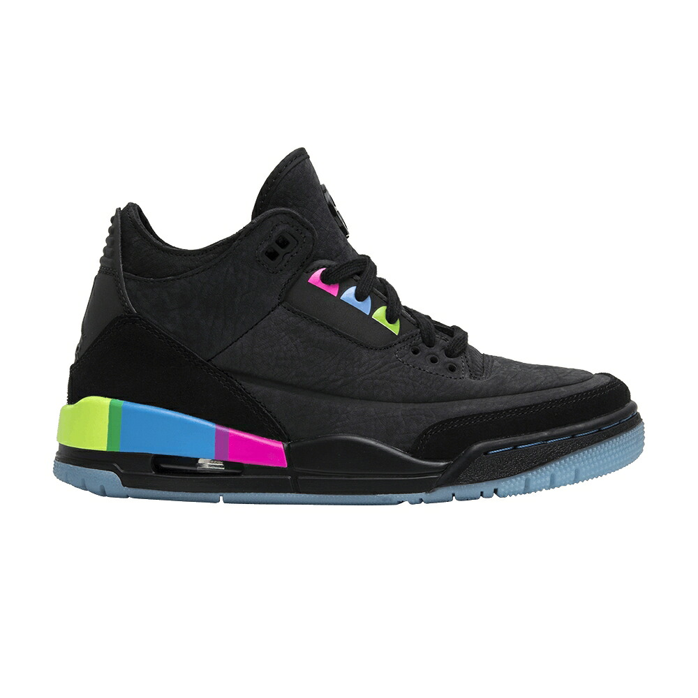 ナイキ 黒色 ブラック 緑 グリーン エアジョーダン 'QUAI 2018' ジュニア キッズ AIR JORDAN AIR JORDAN 3 RETRO SE GS 54 / BLACK BLACK ELECTRIC GREEN ベビー マタニティ スニーカー|スニケス