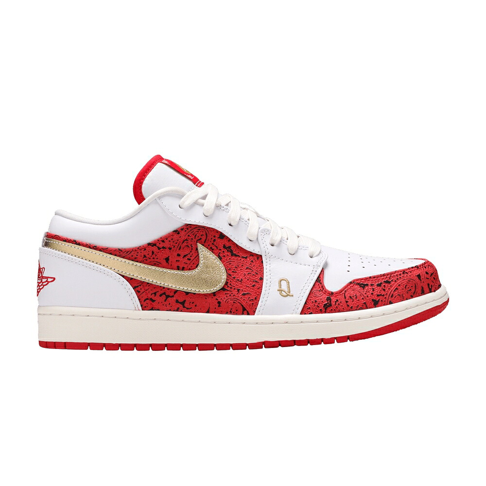ナイキ 白いこと 白いこと 赤 赤いこと エアジョーダン \u0027SPADES\u0027 スニーカー メンズ AIR JORDAN AIR JORDAN 1 LOW SE / WHITE UNIVERSITY RED METALLIC