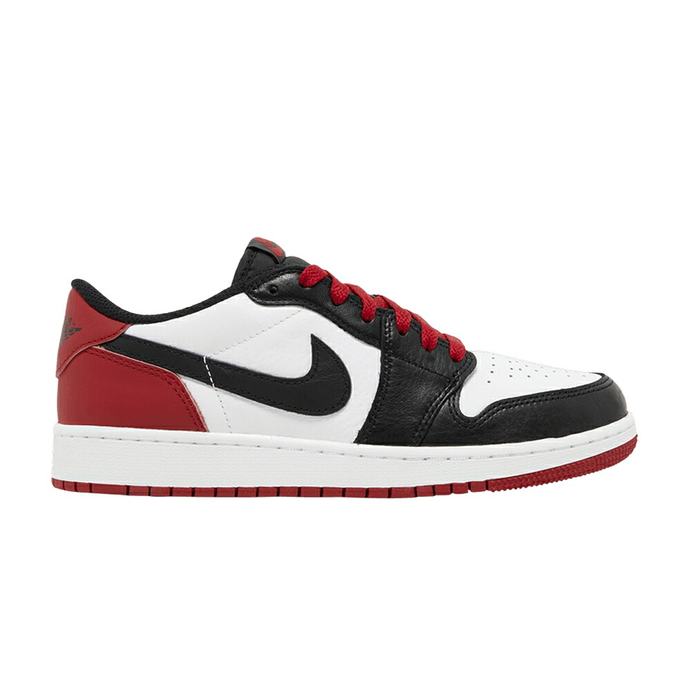 ナイキ 白色 ホワイト 黒色 ブラック 赤 レッド エアジョーダン 'BLACK TOE' ジュニア キッズ AIR JORDAN AIR JORDAN 1 RETRO LOW OG GS / WHITE BLACK VARSITY RED ベビー マタニティ スニーカー｜スニケス 27,495円