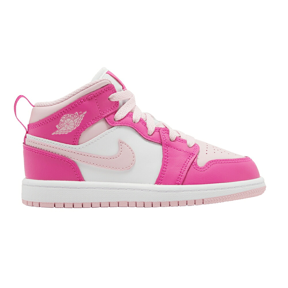 ナイキ ミッド 白いこと 白いこと サクラ色 エアジョーダン \u0027FIERCE PINK\u0027 お坊っちゃん キッズ AIR JORDAN AIR JORDAN 1 MID なおなお書き / WHITE MEDIUM SOFT PINK FIERCE もの言う花 マタニティ スニーカー