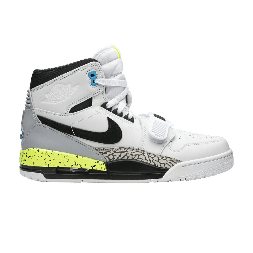 ナイキ レガシー 白色 ホワイト 黒色 ブラック 青色 ブルー エアジョーダン BILLY HOYLE スニーカー メンズ AIR JORDAN JUST DON X AIR JORDAN LEGACY 312 / WHITE BLACK VOLT VIVID BLUE WOLF