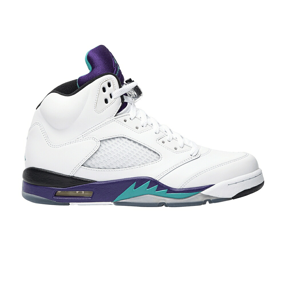 ナイキ 白いこと 白いこと エアジョーダン \u0027GRAPE\u0027 スニーカー メンズ AIR JORDAN AIR JORDAN 5 RETRO 2013 / WHITE NEW EMERALD GRP ICE BLK
