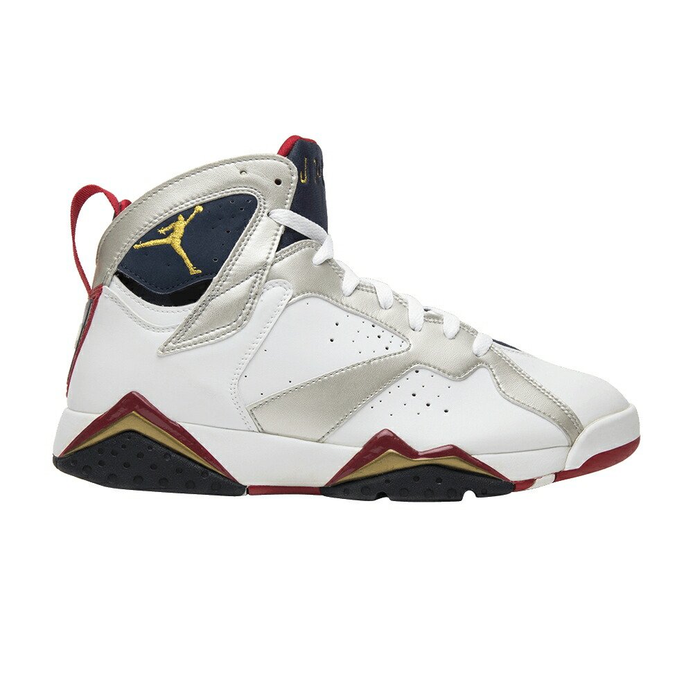 ナイキ 白いこと 白いこと ゴールド 赤 赤いこと エアジョーダン \u0027OLYMPIC\u0027 スニーカー メンズ AIR JORDAN AIR JORDAN 7 RETRO 2012 / WHITE METALLIC GOLD OBSIDIAN RED