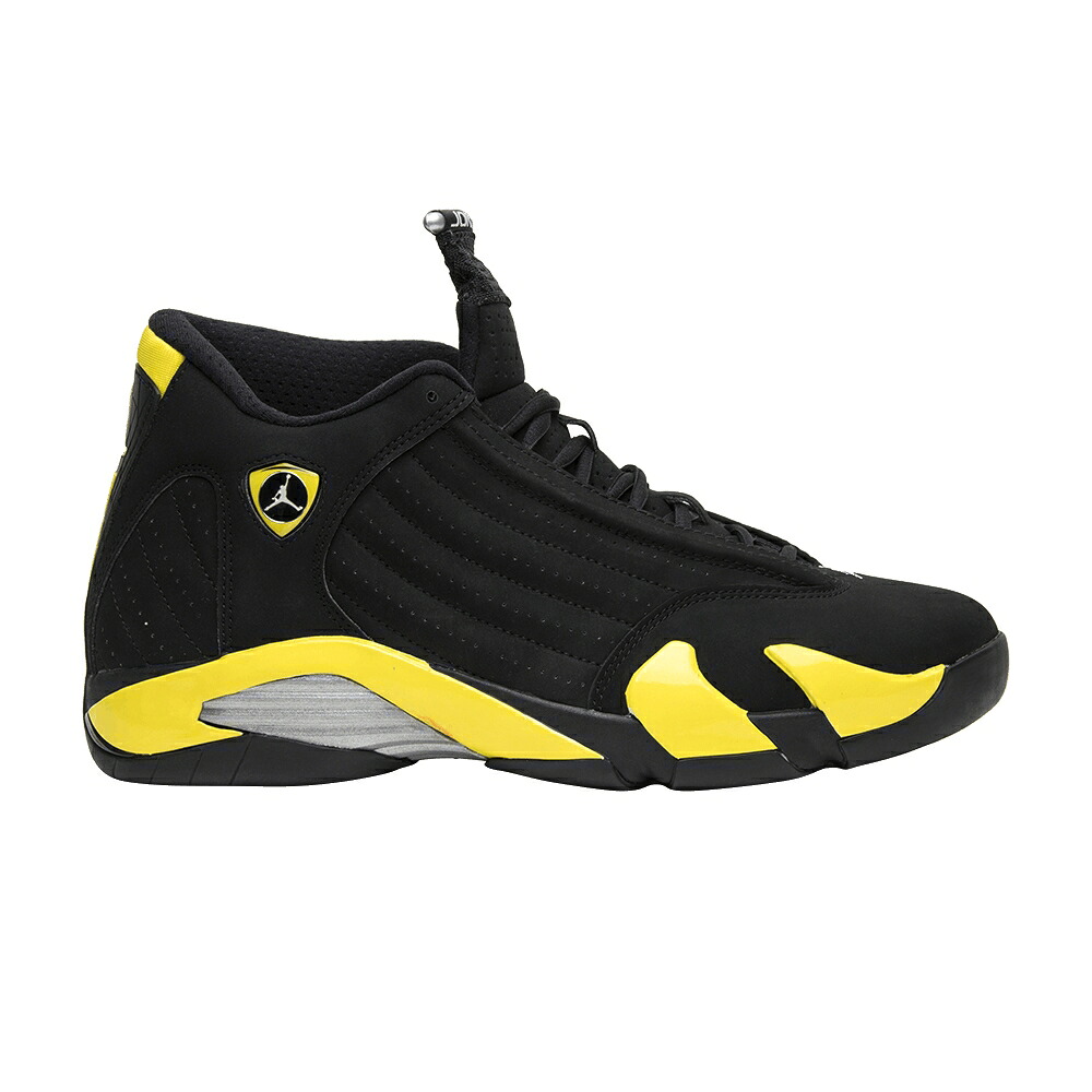ナイキ 黒色 ブラック 黄色 イエロー 白色 ホワイト エアジョーダン 'THUNDER' スニーカー メンズ AIR JORDAN AIR JORDAN 14 RETRO / BLACK VIBRANT YELLOW WHITE｜スニケス
