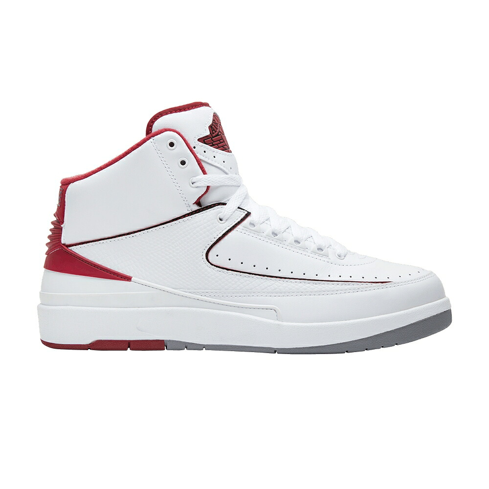 ナイキ 白色 ホワイト 黒色 ブラック 赤 レッド エアジョーダン 'CHICAGO HOME' スニーカー メンズ AIR JORDAN AIR JORDAN 2 RETRO / WHITE BLACK VRSTY RED CMNT GRY