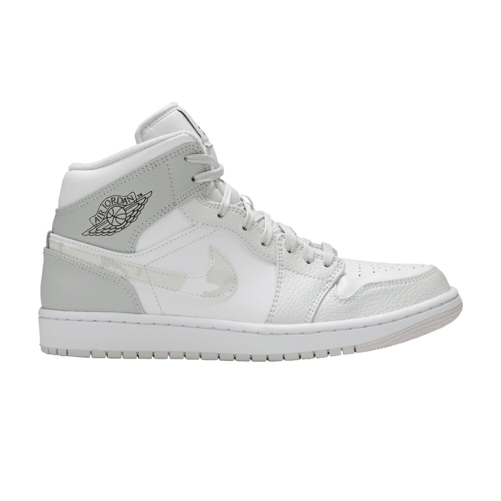 ナイキ ミッド ロゴ 灰色 グレー 白色 ホワイト エアジョーダン WOOSH CAMO スニーカー メンズ AIR JORDAN AIR JORDAN 1 MID LOGO - GREY / WHITE PHOTON DUST GREY FOG