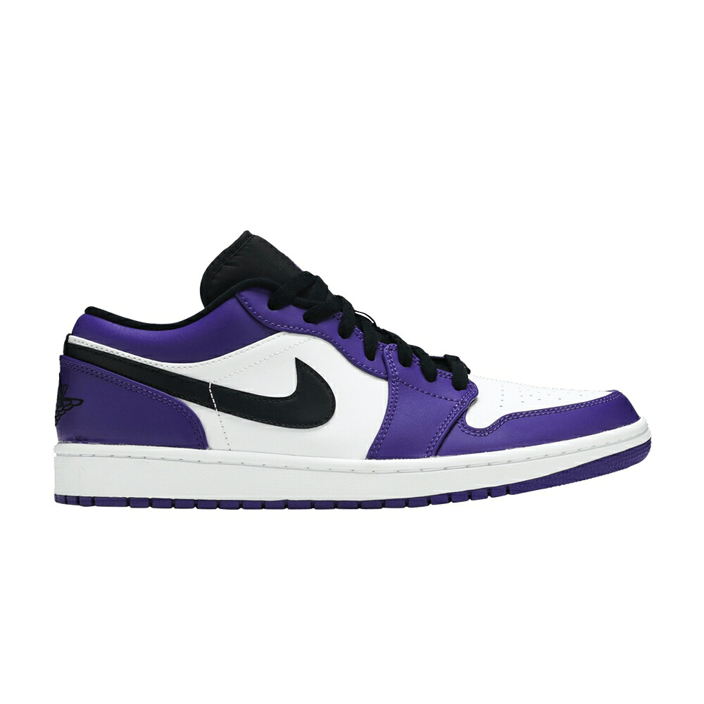 ナイキ 白いこと 白いこと 厚地の外套 紫 パープル 黒いこと 黒いこと エアジョーダン \u0027COURT PURPLE\u0027 スニーカー メンズ AIR JORDAN AIR JORDAN 1 LOW / WHITE COURT PURPLE BLACK