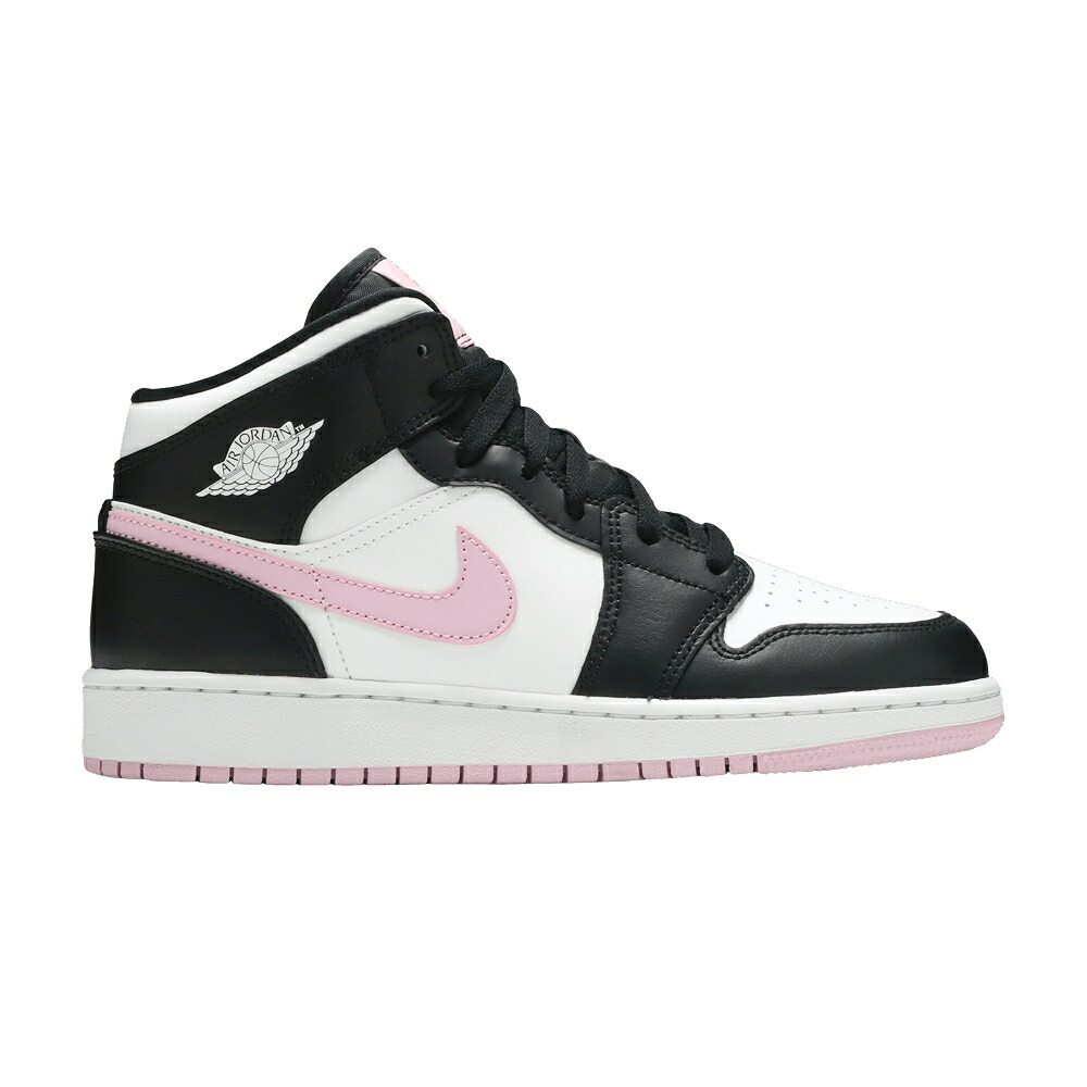 ナイキ ミッド 白いこと 白いこと さくら色 黒いこと 黒いこと エアジョーダン \u0027WHITE PINK\u0027 御坊っちゃん キッズ AIR JORDAN AIR JORDAN 1 MID GS LIGHT ARCTIC / WHITE LIGHT ARCTIC PINK BLACK もの言う花 マタニティ スニーカー スニーカー-キッズ・ベビー・マタニティ-キッズファッション