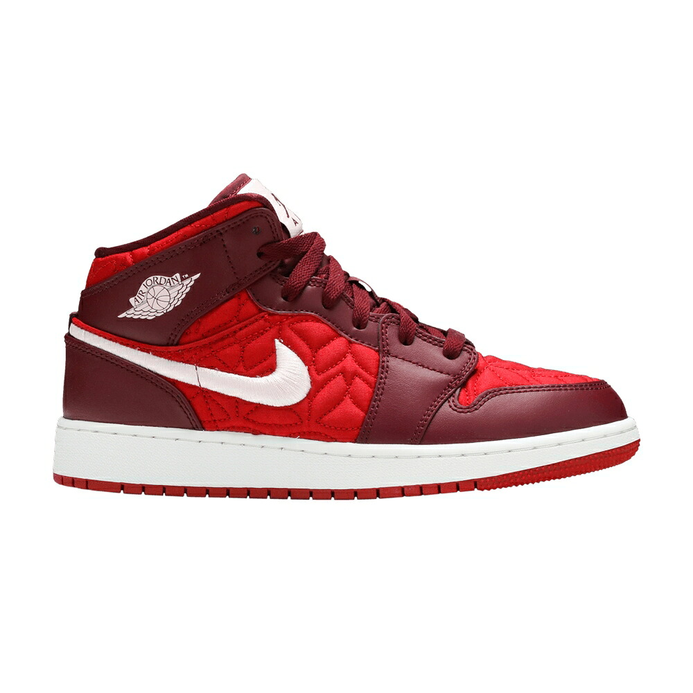ナイキ ミッド 赤 レッド ピンク エアジョーダン 'RED QUILTED' ジュニア キッズ AIR JORDAN AIR JORDAN 1 MID SE GS / GYM RED PINK FOAM DARK BEETROOT ベビー マタニティ スニーカー