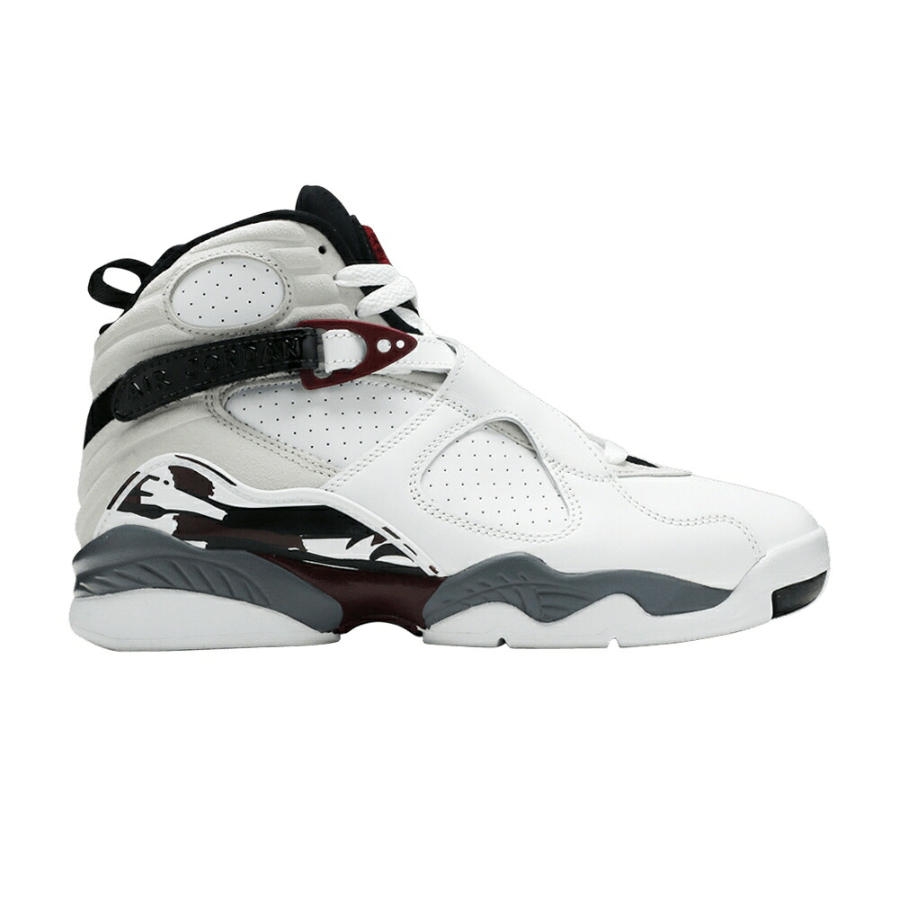 ナイキ 白色 ホワイト 黒色 ブラック 灰色 グレー エアジョーダン 'BURGUNDY' スニーカー レディース AIR JORDAN WMNS AIR JORDAN 8 RETRO / WHITE BLACK NEUTRAL GREY HYPER