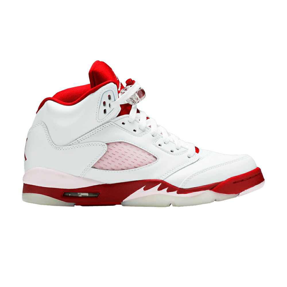 ナイキ 白色 ホワイト ピンク 赤 レッド エアジョーダン 'PINK FOAM' ジュニア キッズ AIR JORDAN AIR JORDAN 5 RETRO GS / WHITE PINK FOAM GYM RED ベビー マタニティ スニーカー｜スニケス