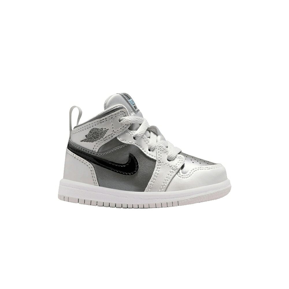ナイキ ミッド 黒色 ブラック エアジョーダン 'INSPIRED GREATEST' ベビー AIR JORDAN AIR JORDAN 1 MID TD BY THE / PHOTON DUST FLAT PEWTER BLACK｜スニケス