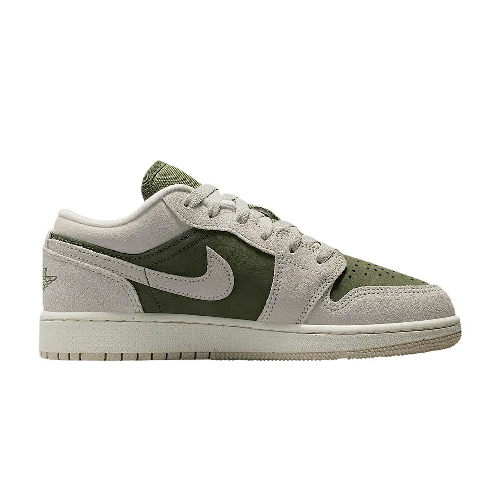ナイキ オリーブ エアジョーダン 'MEDIUM SAIL' ジュニア キッズ AIR JORDAN AIR JORDAN 1 LOW SE GS OLIVE / MEDIUM OLIVE SAIL LIGHT OREWOOD ベビー マタニティ スニーカー
