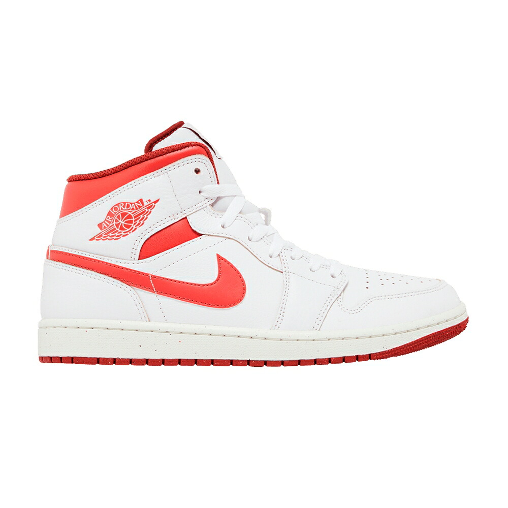 ナイキ ミッド 白いこと 白いこと 赤 赤いこと エアジョーダン \u0027WHITE RED\u0027 スニーカー メンズ AIR JORDAN AIR JORDAN 1 MID SE DUNE / WHITE LOBSTER DUNE RED SAIL