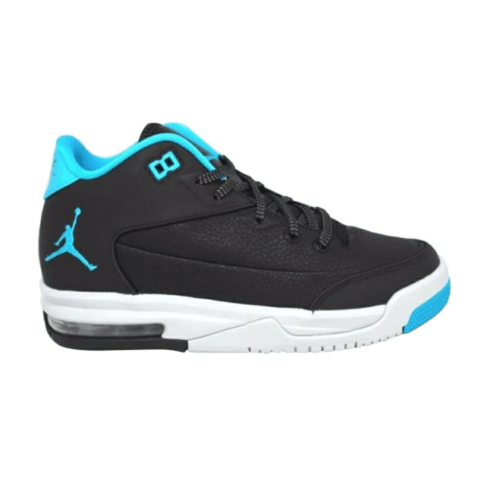 ナイキ フライト 青色 ブルー 黒色 ブラック ピュア プラチナム エアジョーダン 'BLACK LAGOON' ジュニア キッズ AIR JORDAN AIR JORDAN FLIGHT ORIGIN 3 GS BLUE / BLACK BLUE LAGOON PURE PLATINUM ベビー マタニ画像