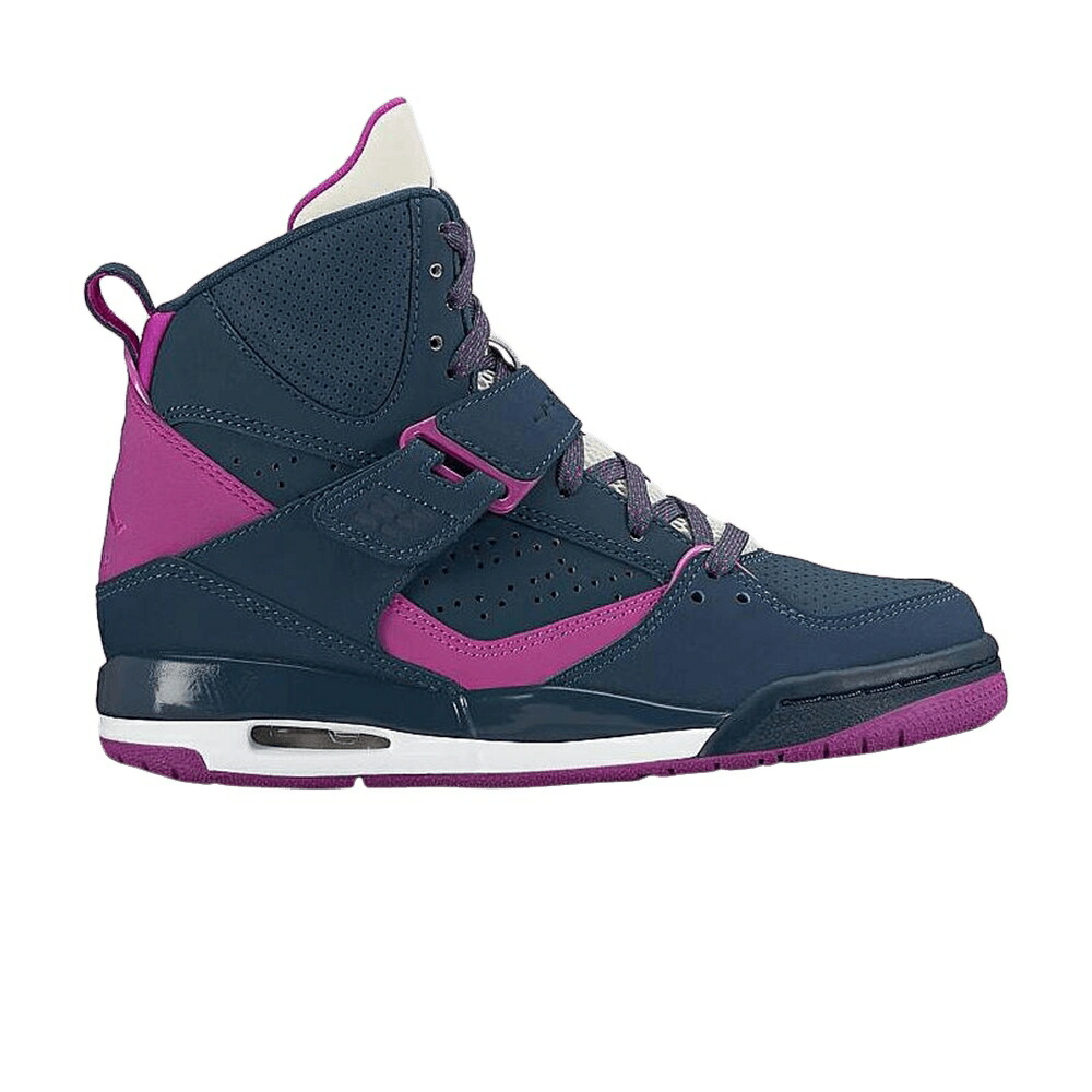ナイキ フライト ハイ 青色 ブルー 紫 バイオレット 白色 ホワイト エアジョーダン 'SQUADRON BLUE' ジュニア キッズ AIR JORDAN AIR JORDAN FLIGHT 45 HIGH IP GS / SQUADRON BLUE HYPER VIOLET WHITE ベビー マタ