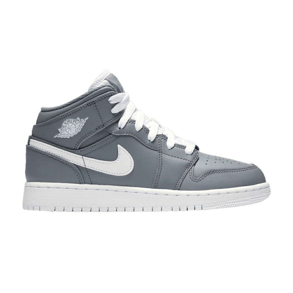 ナイキ ミッド クール 灰色 グレー 白色 ホワイト エアジョーダン 'COOL GREY' スニーカー メンズ AIR JORDAN AIR JORDAN 1 MID BG / COOL GREY WHITE WHITE|スニケス