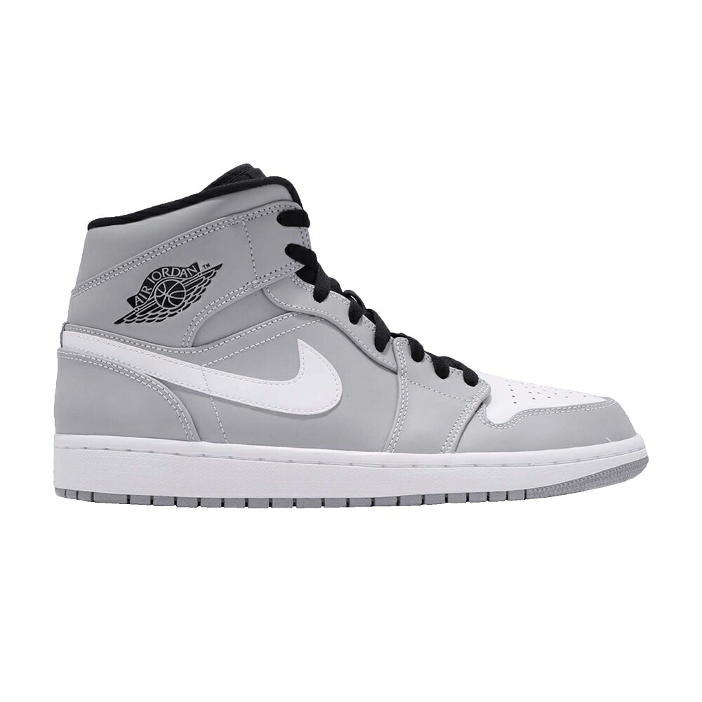 ナイキ ミッド 灰色 グレー 白色 ホワイト 黒色 ブラック エアジョーダン WOLF GREY スニーカー メンズ AIR JORDAN AIR JORDAN 1 MID / WOLF GREY WHITE BLACK