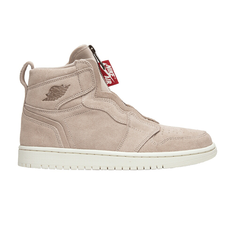 ナイキ ハイ ベージュ 赤 レッド エアジョーダン 'PARTICAL BEIGE' スニーカー レディース AIR JORDAN WMNS AIR JORDAN 1 HIGH ZIP / PARTICAL BEIGE METALLIC RED|スニケス