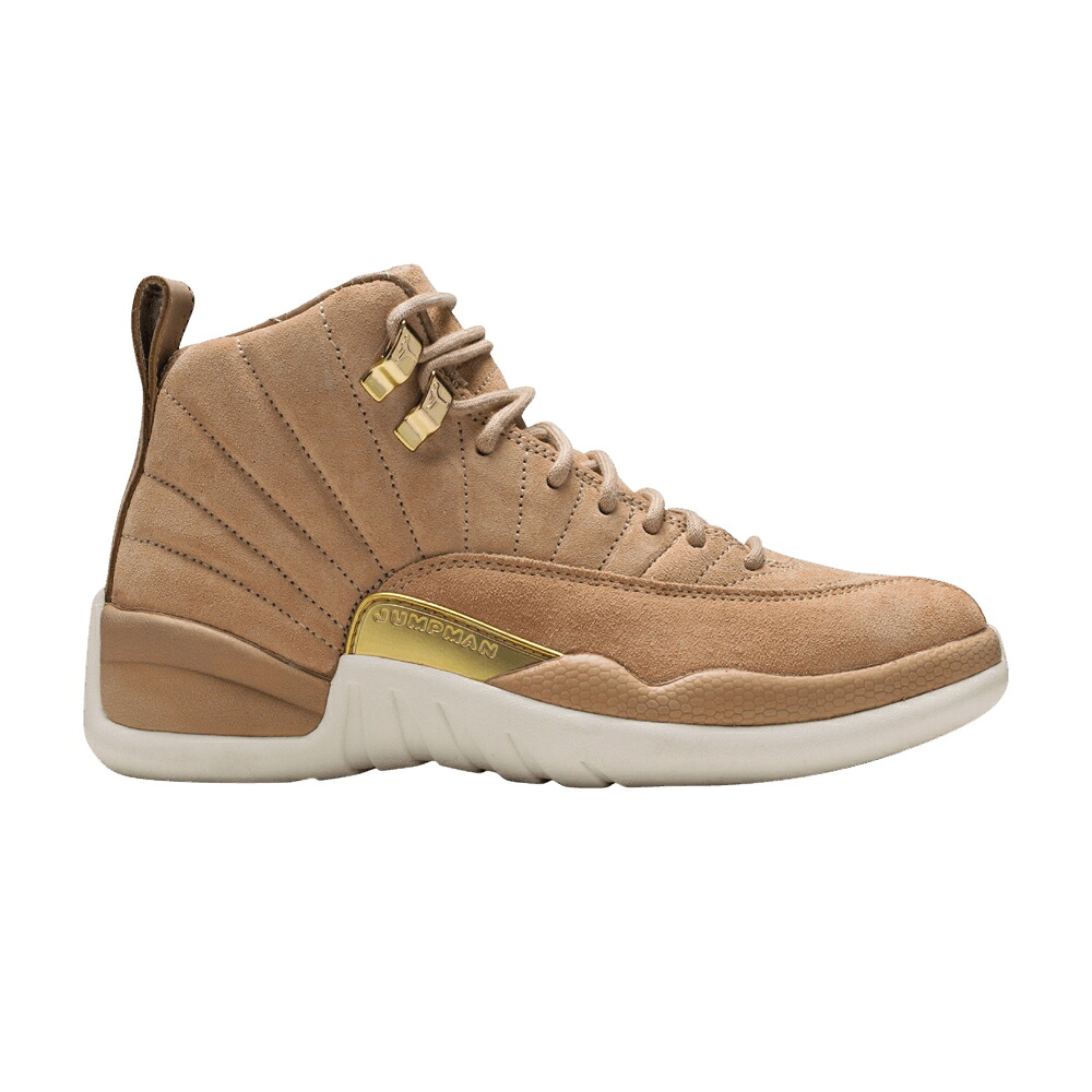 ナイキ ゴールド エアジョーダン \u0027VACHETTA TAN\u0027 スニーカー レディース AIR JORDAN WMNS AIR JORDAN 12 RETRO / VACHETTA TAN METALLIC GOLD SAIL