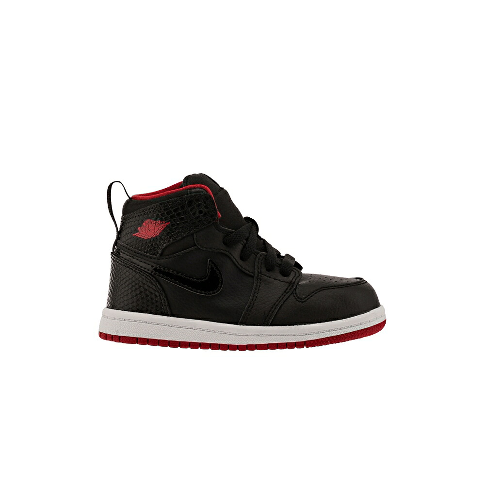 ナイキ ハイ 黒色 ブラック 赤 レッド 白色 ホワイト エアジョーダン 'GYM RED' ベビー AIR JORDAN AIR JORDAN 1 RETRO HIGH TD / BLACK GYM RED WHITE