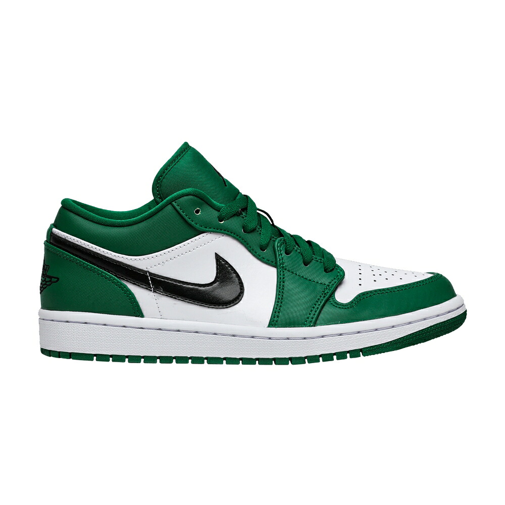 ナイキ 緑 緑であること 黒いこと 黒いこと 白いこと 白いこと エアジョーダン \u0027PINE GREEN\u0027 スニーカー メンズ AIR JORDAN AIR JORDAN 1 LOW / PINE GREEN BLACK WHITE