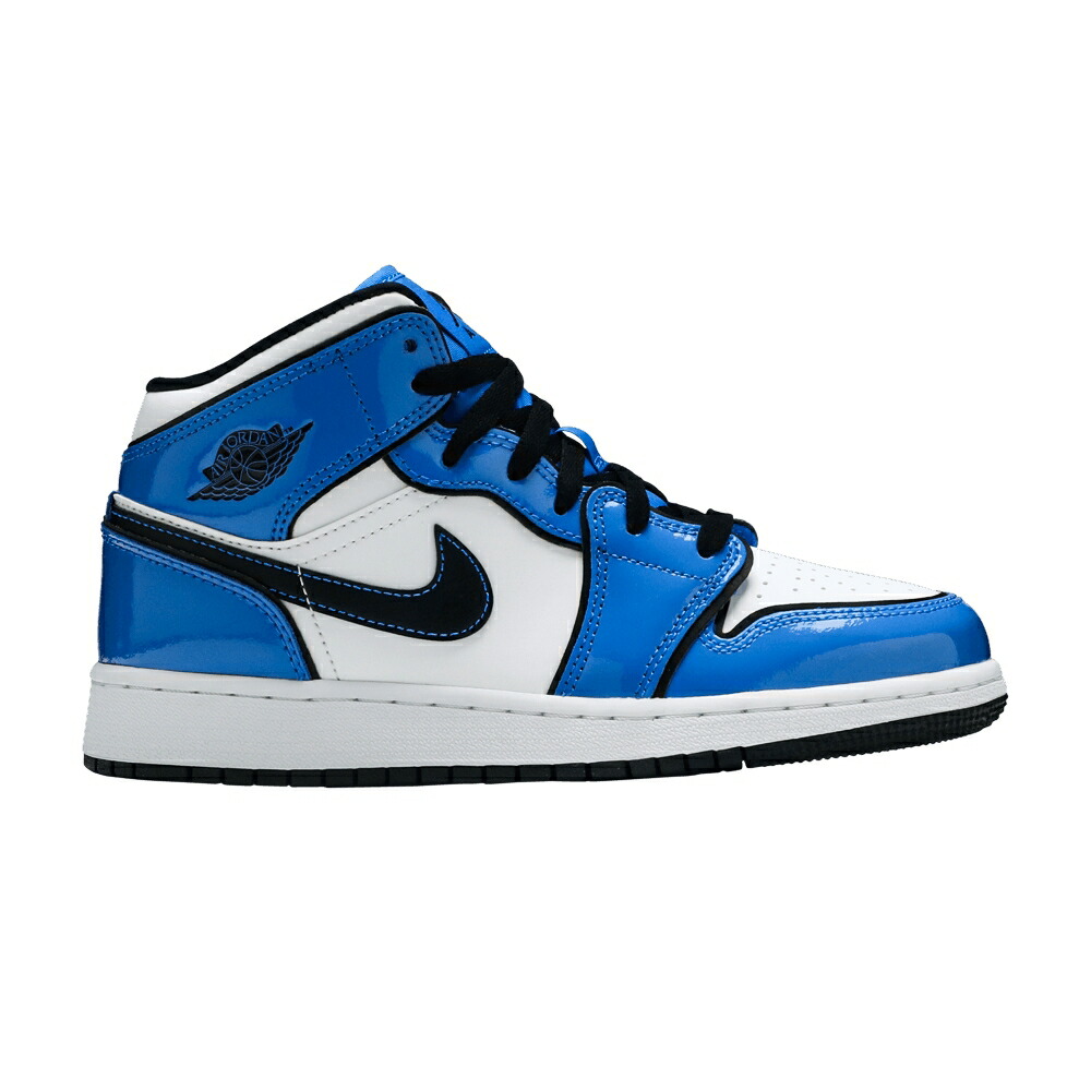 ナイキ ミッド 青色 ブルー 白色 ホワイト 黒色 ブラック エアジョーダン 'SIGNAL BLUE' ジュニア キッズ AIR JORDAN AIR JORDAN 1 MID SE GS / SIGNAL BLUE WHITE BLACK ベビー マタニティ スニーカー