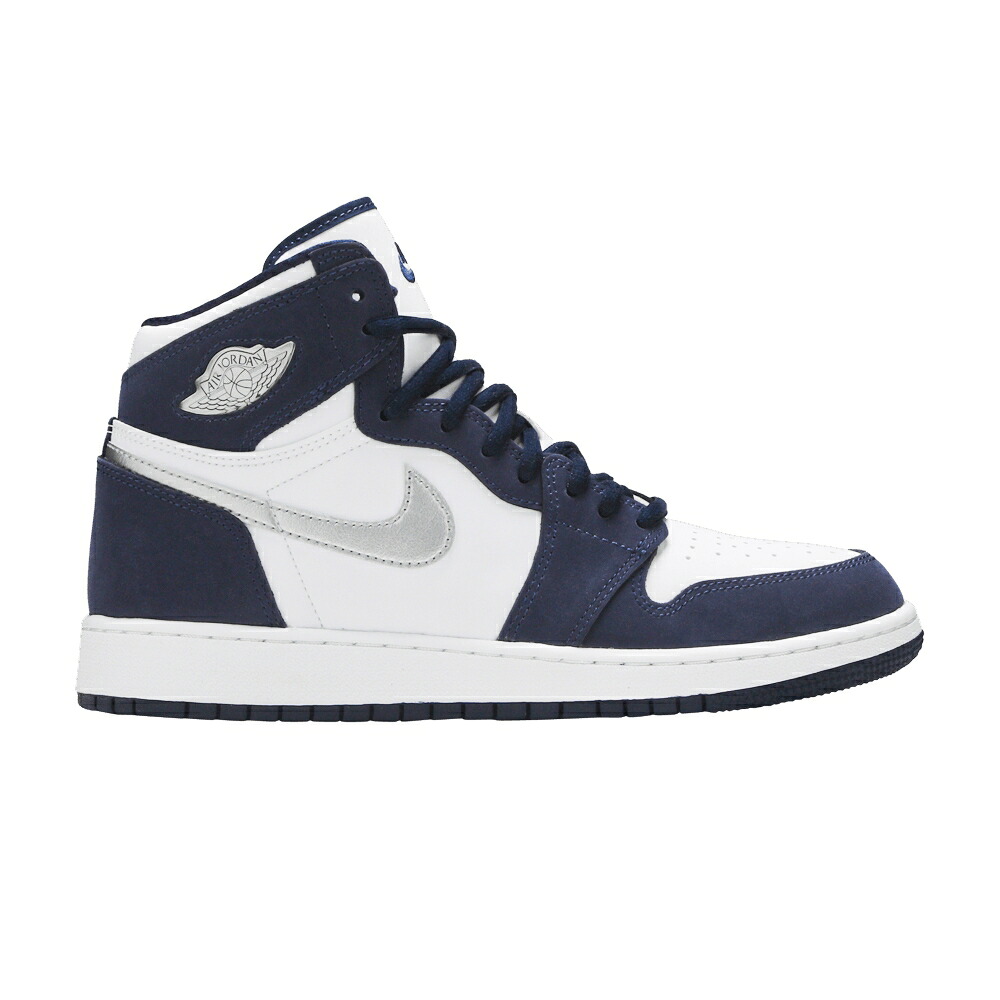 ナイキ ハイ 白色 ホワイト 紺色 ネイビー エアジョーダン CO.JP 'MIDNIGHT NAVY' ジュニア キッズ AIR JORDAN AIR JORDAN 1 RETRO HIGH GS 2020 / WHITE MIDNIGHT NAVY METALLIC ベビー マタニティ スニーカー