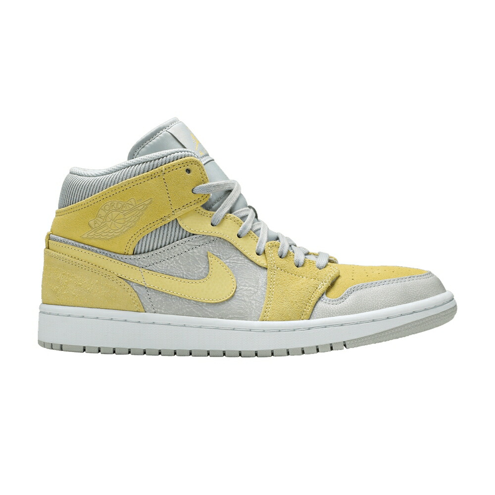 ナイキ ミッド 灰色 グレー 白色 ホワイト エアジョーダン LEMON WASH スニーカー メンズ AIR JORDAN AIR JORDAN 1 MID SE / GREY FOG LEMON WASH WHITE