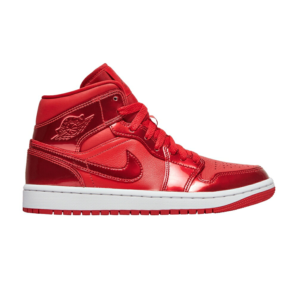 ナイキ ミッド 赤 赤いこと 白いこと 白いこと エアジョーダン \u0027UNIVERSITY POMEGRANATE\u0027 スニーカー レディース AIR JORDAN WMNS AIR JORDAN 1 MID SE RED / UNIVERSITY RED WHITE POMEGRANATE