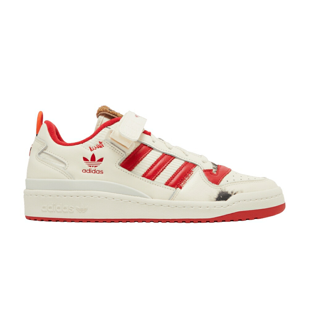 アディダス 討論会 皮膚軟化剤 白いこと 白いこと 赤 赤いこと スニーカー メンズ ADIDAS HOME ALONE X FORUM LOW / CREAM WHITE COLLEGIATE RED OFF
