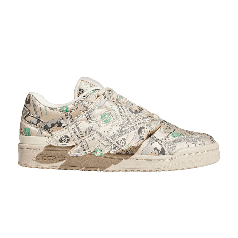 アディダス ジェレミー 討論会 緑 緑であること ナイト爵 1.0 \u0027MONEY\u0027 スニーカー メンズ ADIDAS JEREMY SCOTT X FORUM WINGS LOW / BLISS GREEN NIGHT BLISS
