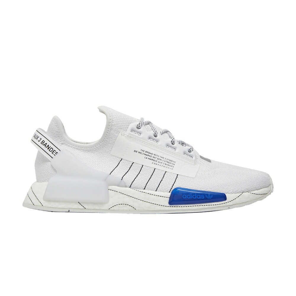 アディダス 白いこと 白いこと 中核グループ 黒いこと 黒いこと 青碧 青色 NMD_R1 \u0027WHITE BLUE\u0027 スニーカー メンズ ADIDAS V2 BOLD / CLOUD WHITE CORE BLACK BOLD BLUE メンズ靴-スニーカー